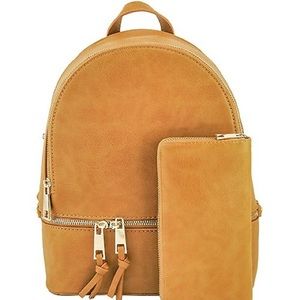 2-in-1 MULTI COMPARTMENT BACKPACK SET w/WALLET